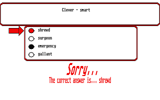G.R.W. Multiple Choice Quiz atari screenshot